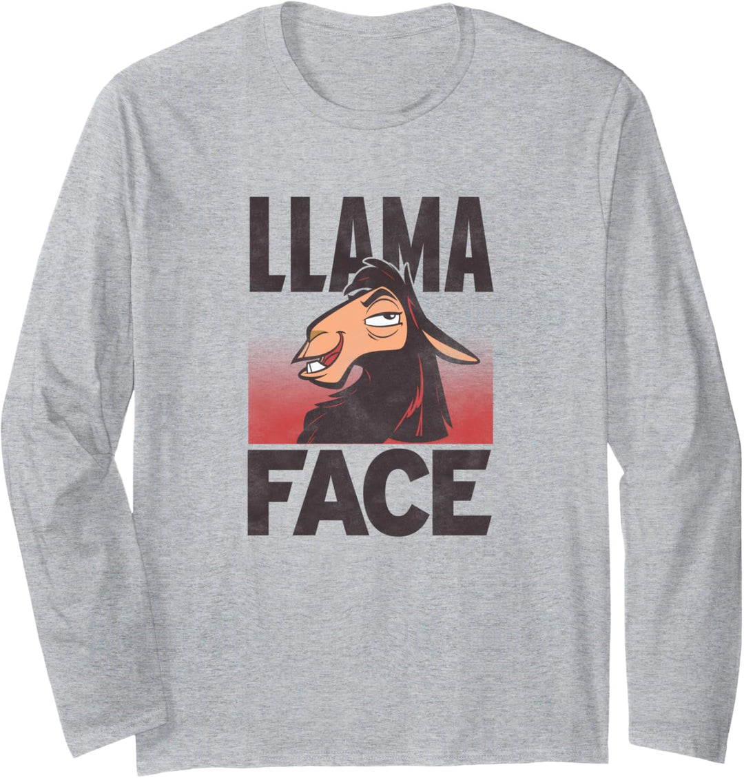 Disney The Emporer's New Groove Kuzco Llama Face Langarmshirt