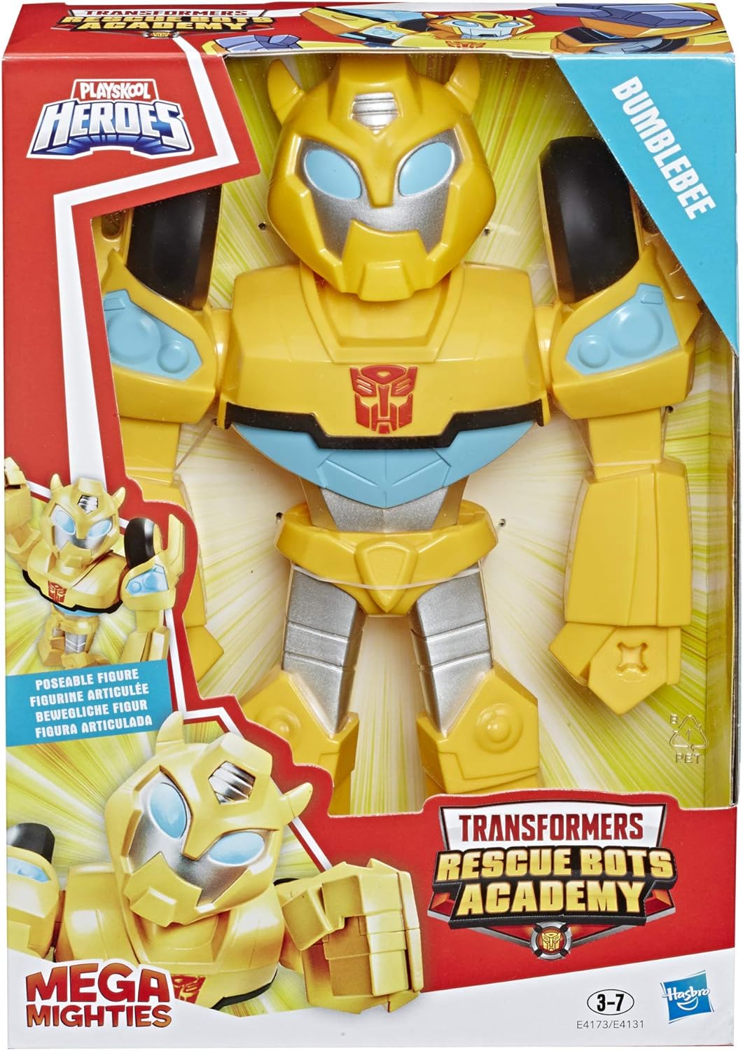 Transformers Playskool Heroes Rescue Bots Academy Mega Mighties Bumblebee Sammelfigur, 25,4 cm Robot