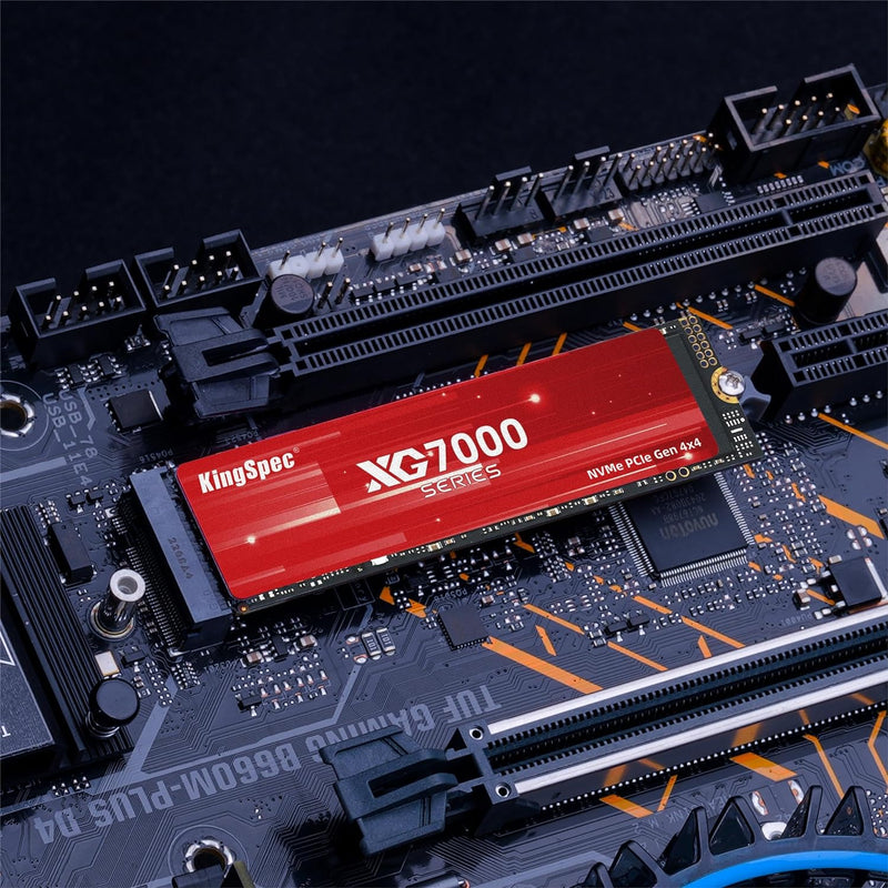 KingSpec 2TB M.2 SSD 2280 NVMe Gen4x4, Unglaubliche Lese-/Schreibgeschwindigkeit bis zu 7400/6600 MB