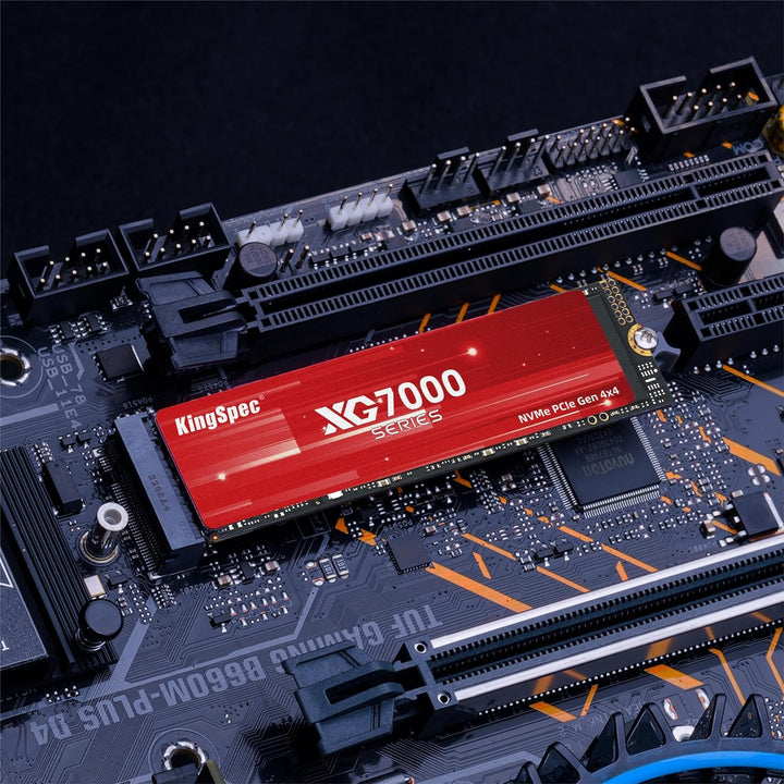 KingSpec 2TB M.2 SSD 2280 NVMe Gen4x4, Unglaubliche Lese-/Schreibgeschwindigkeit bis zu 7400/6600 MB