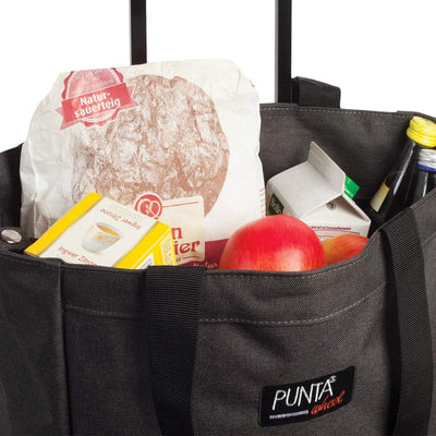 Fabrizio Einkaufstrolley Punta Wheel-Shopping-Roller 52 cm 36 Liter 2 Rollen Schwarz, Schwarz