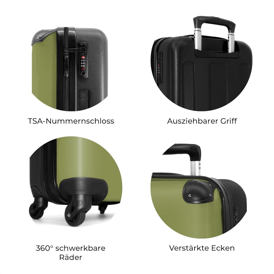 Koffer Mittelgross 67x43x25 cm Hartschalenkoffer L Trolley Rollkoffer 4 Rollen Leicht Hartschale Mit