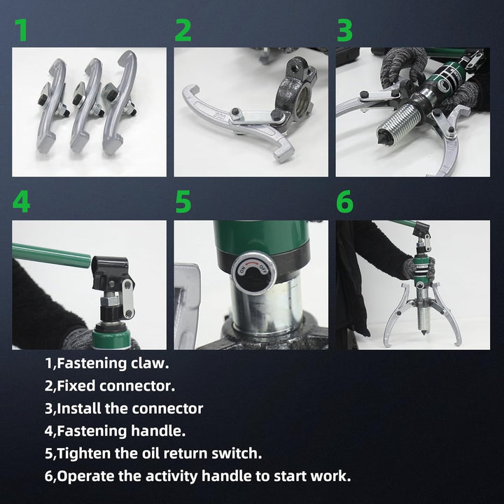 Hydraulischer Lagerabzieher Integral 5T, Hydraulic Puller Kit für Naben/Flansche/Zahnräder/Lager (5