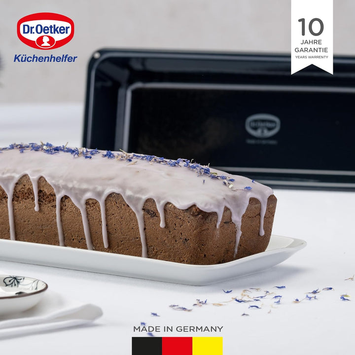 Dr. Oetker Kastenform 30 cm Back-Liebe Emaille – Schnitt- & kratzfeste Backform mit Emaille & Antiha