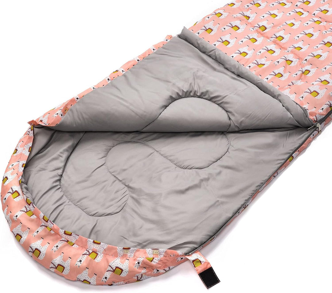 meteor Premium Kinder-Schlafsack mit Rucksack Ultraleicht Kinder Hüttenschlafsack Komfortbel Jugendl