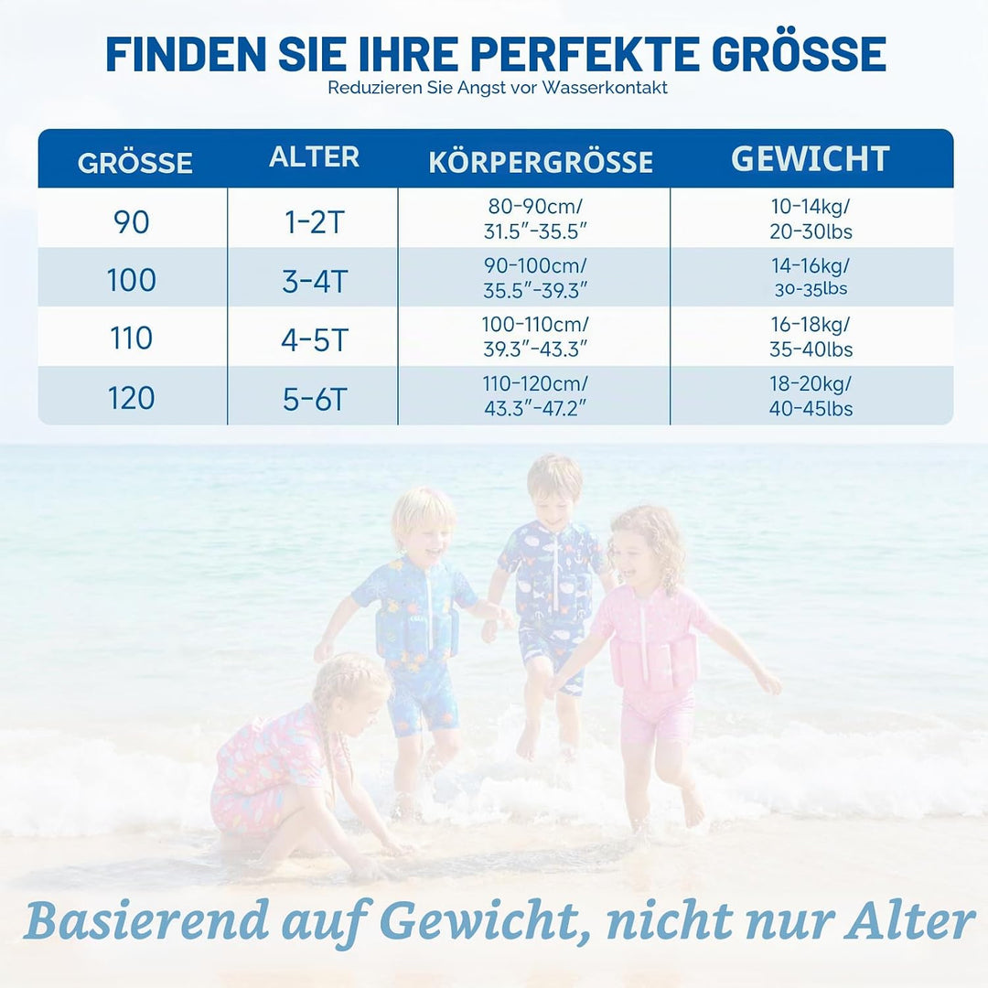 Badeanzug Baby Mädchen Jungen mit Floatation Kleinkind Schwimmtraining Hilfe Schwimmende Badeanzug E