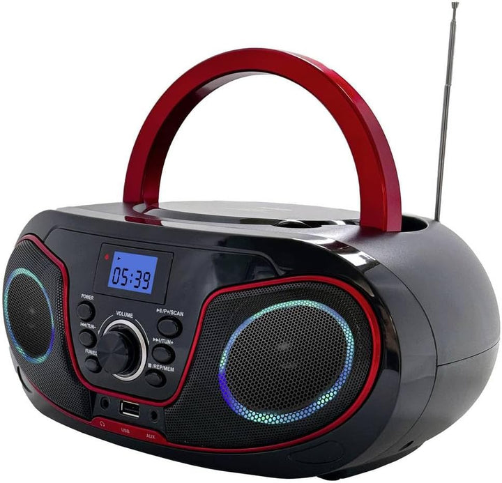 Silva Schneider MPC 19.4 USB CD-Radio UKW AUX, CD, USB Schwarz, Rot, 1901851 schwarz/rot, schwarz/ro