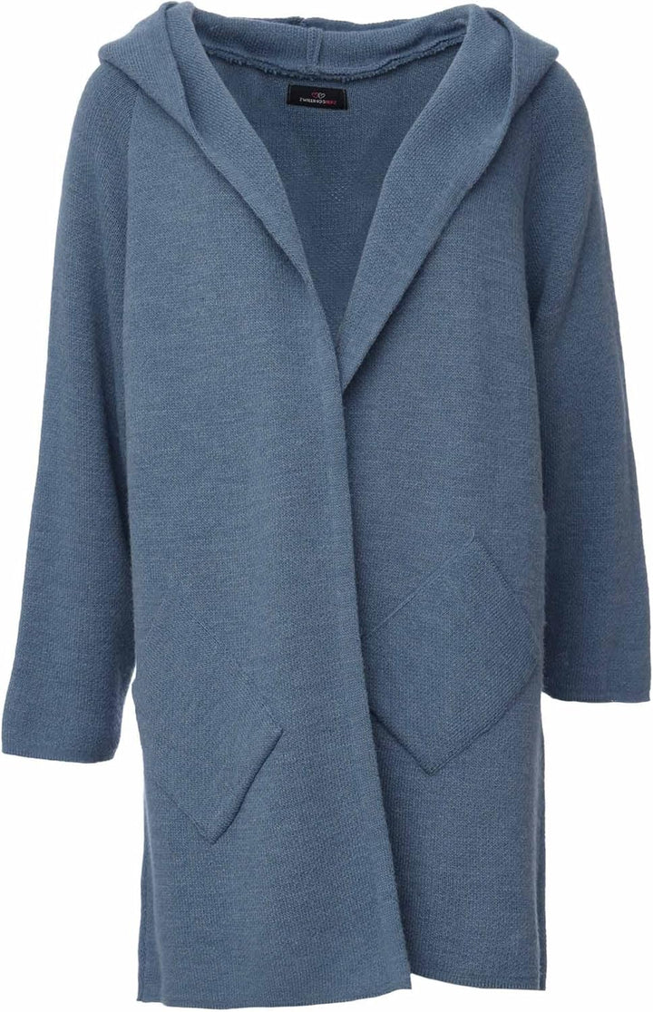Zwillingsherz Strickjacke Cardigan für Damen - Hochwertiger Mantel Überwurf warm kuschelig weich mit