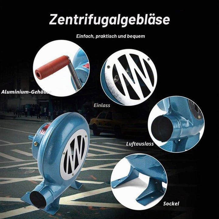 LegendTech Handkurbel-Schmiede-Gebläse, Eisengetriebe, Popcorn-Ventilator, manueller Ventilator, man