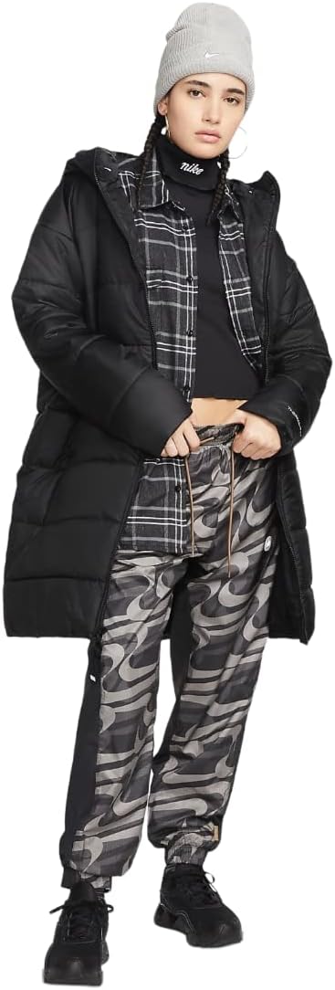 NIKE Damen W Nsw Tf Rpl Classic Hd Jkt Jacket M Schwarz, M Schwarz