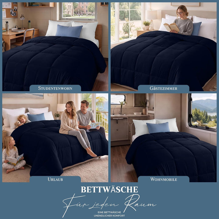 Utopia Bedding Bettdecke 220 x 240 cm, leichte Bettdecke mit Polyesterfüllung für 4 Jahreszeiten, Mi