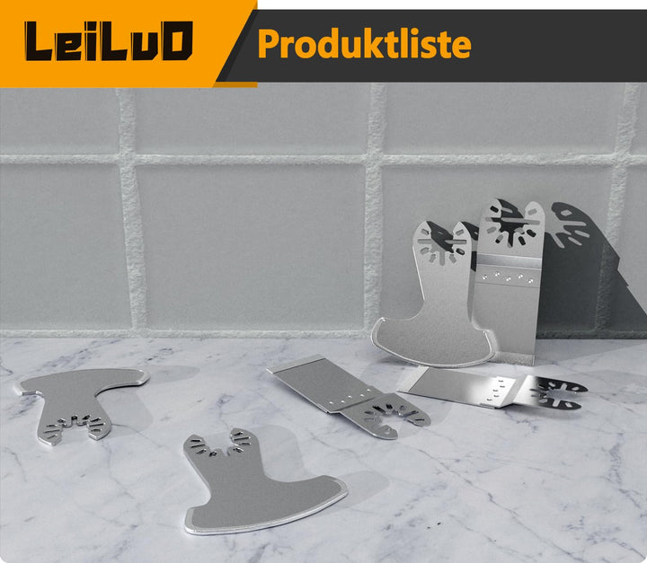LEILUO Oszillierende Multitool Klingen 6er Pack Diamant Multifunktionswerkzeug Klingen Set für Fugen