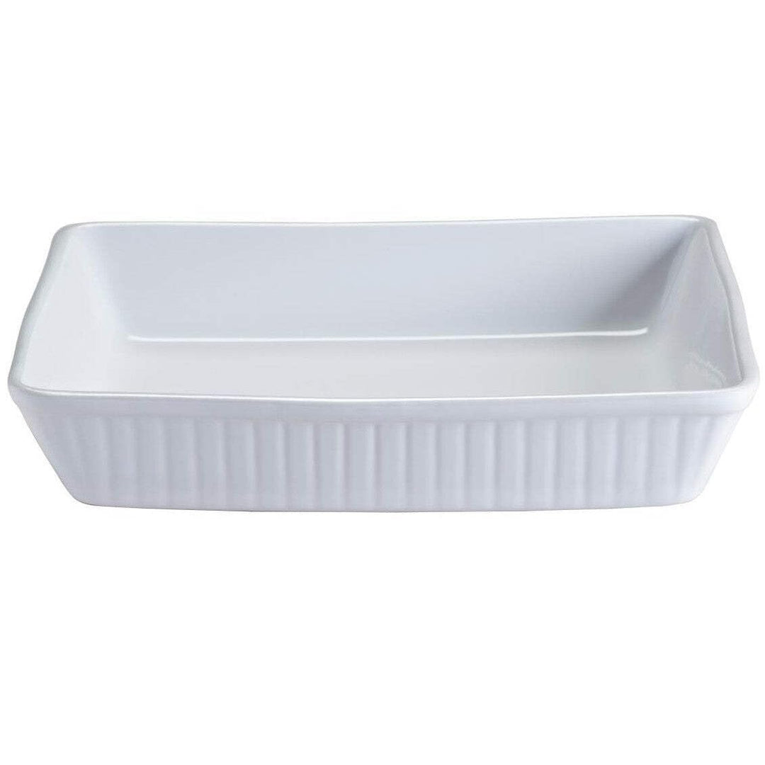 Mason Cash Classic Collection Brat- und Servierschale, rechteckig, aus Steingut, 33 x 27 x 7 cm, Wei