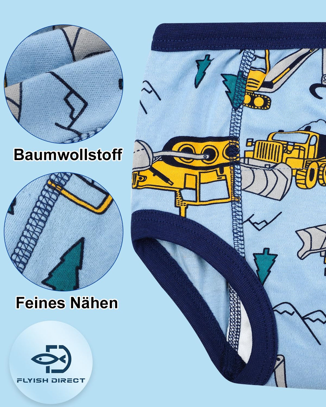 Töpfchen Trainingshose, Packung mit 10 Töpfchentraining Unterwäsche, 2-9 Jahre Töpfchen-Trainingshos
