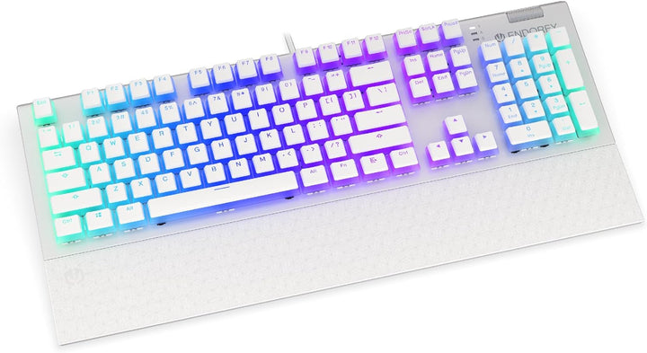 ENDORFY Omnis Pudding Onyx White Brown, mechanische Gaming Tastatur, QWERTY, Kailh Brown RGB, Puddin