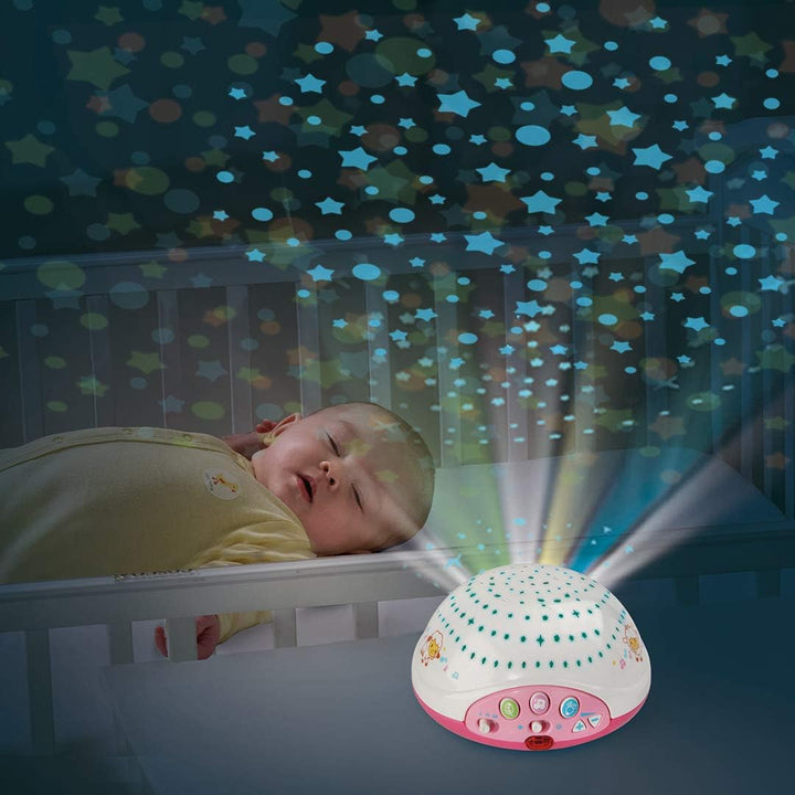 VTech - Lumi Mobile rosa Schafzähler, Mobile mit Musik, Babybett, Kinderwagen und Sitzschale mit Fer