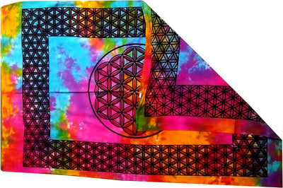 Purpledip Cotton Wall Poster Beach Throw 'Mystic Mandala': Bohemian Hanging Tapestry (20037)