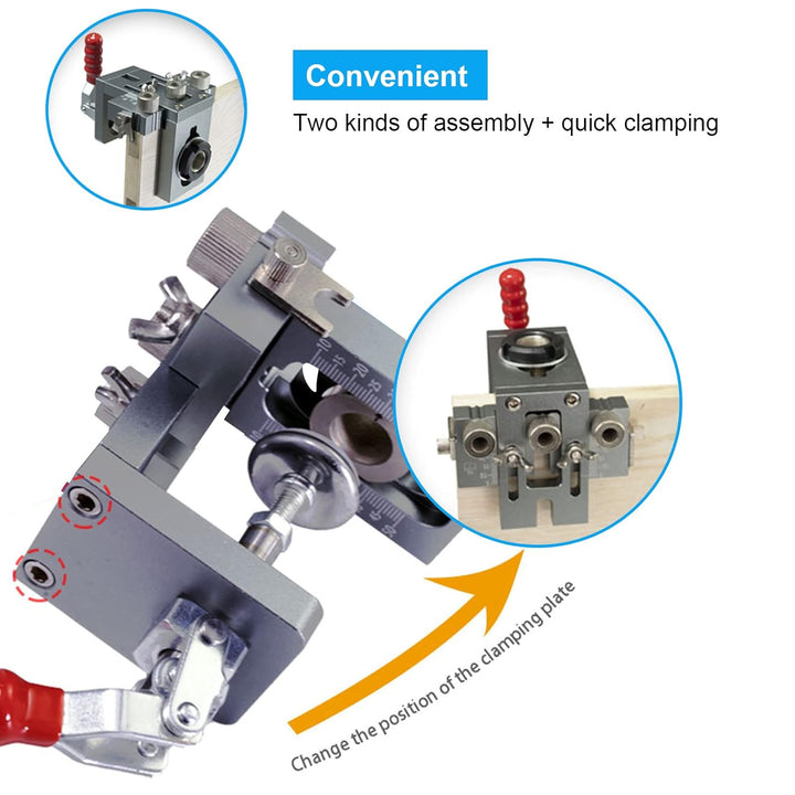 Pocket Hole Jig Set,CEIEVER Bohrschablone 4 in 1 Taschenloch bohrhilfe 6/8/10/15mm Multifunktion Boh