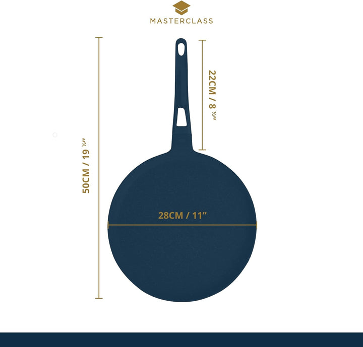 MasterClass Induktionsgeeignete Antihaft-Crêpe-Pfanne aus Aluminiumguss, 28 cm