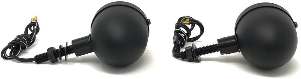 Alchemy Parts Signale Turn Blinker Motorrad Retro Klassiker Custombikes Trikes - Schwarz Metall