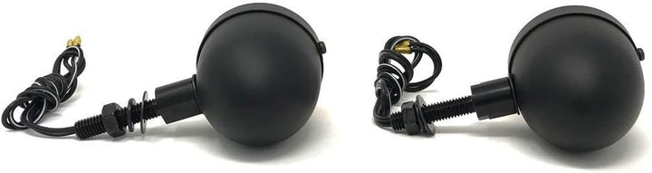 Alchemy Parts Signale Turn Blinker Motorrad Retro Klassiker Custombikes Trikes - Schwarz Metall
