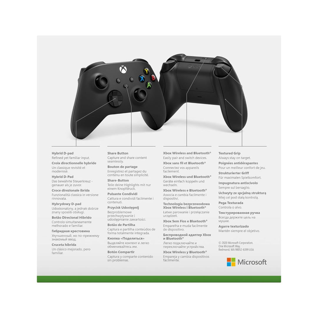 Xbox Wireless Controller - Carbon Black, Carbon Black 2025 Verpackung