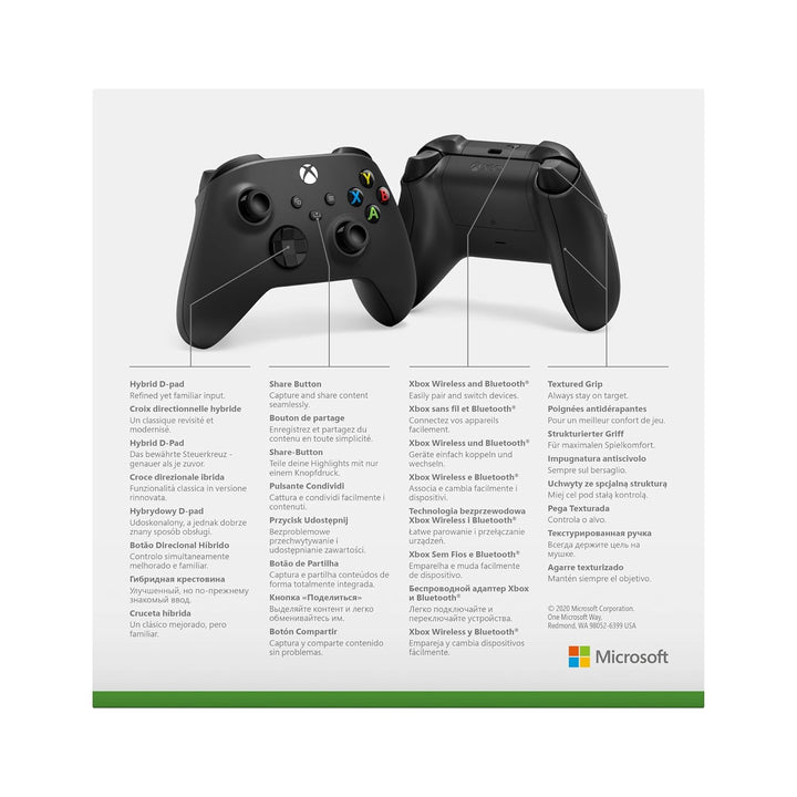 Xbox Wireless Controller - Carbon Black, Carbon Black 2025 Verpackung