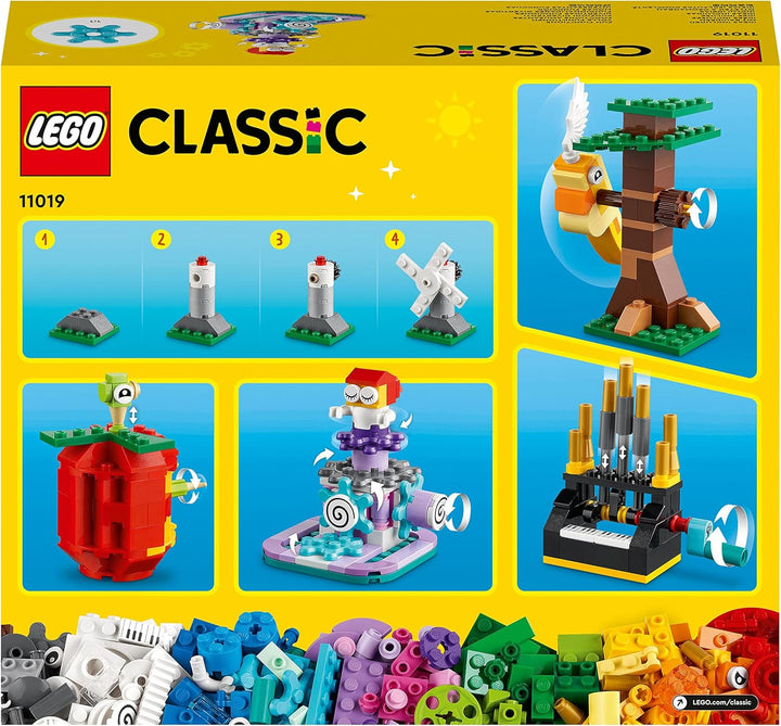 LEGO 11019 Classic Bausteine und Funktionen, Box mit LEGO Steinen für Hubschrauber und andere Konstr