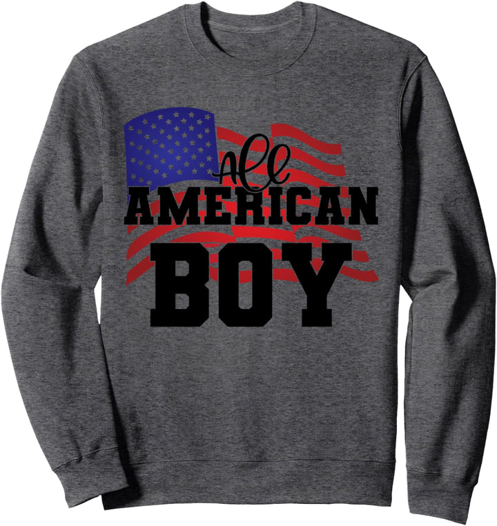 Amerikanische Flagge 4. Juli Familie Jungen Kinder All American Boy Sweatshirt
