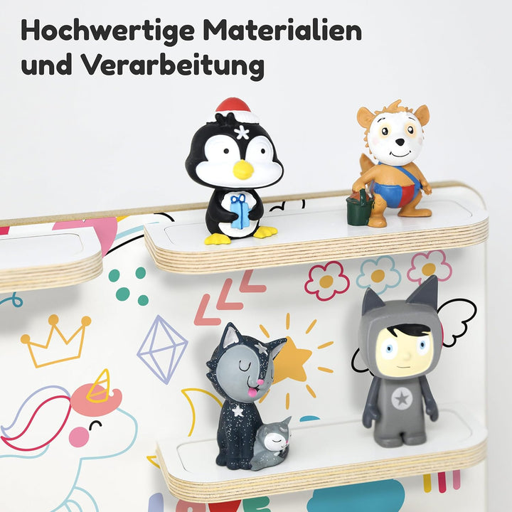 stadtecken Holzregal für Musikbox – Passend für Toniebox & ca. 40 Tonies | Perfekte Aufbewahrung für