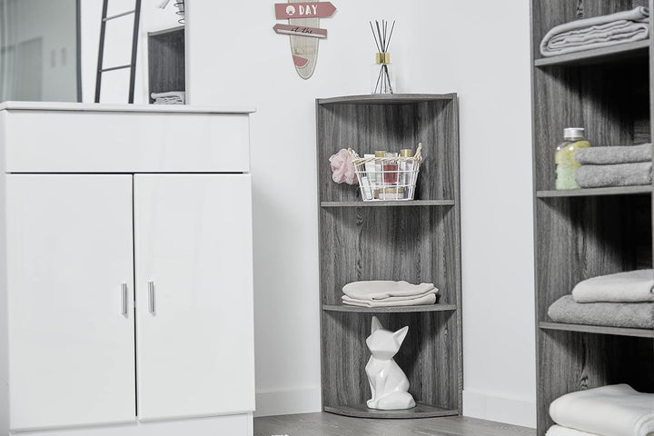 Iris Ohyama, Eckschrank, Bücherregal, 3 feste Regale, Design, Multifunktional, Büro, Eingang, Schlaf