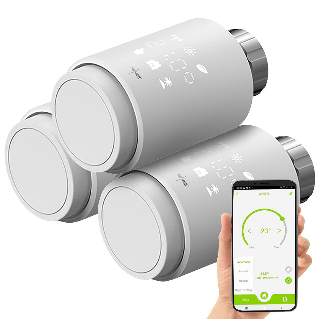 revolt Funkthermostat: 3er-Set programmierbare Heizkörper-Thermostate mit Bluetooth und App (Heizkör