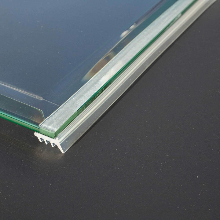 Glas Bodenplatte Funkenschutz Viereck Form mit Halbkreis 100x120cm 6mm Stärke mit Silikon Schmutzlip