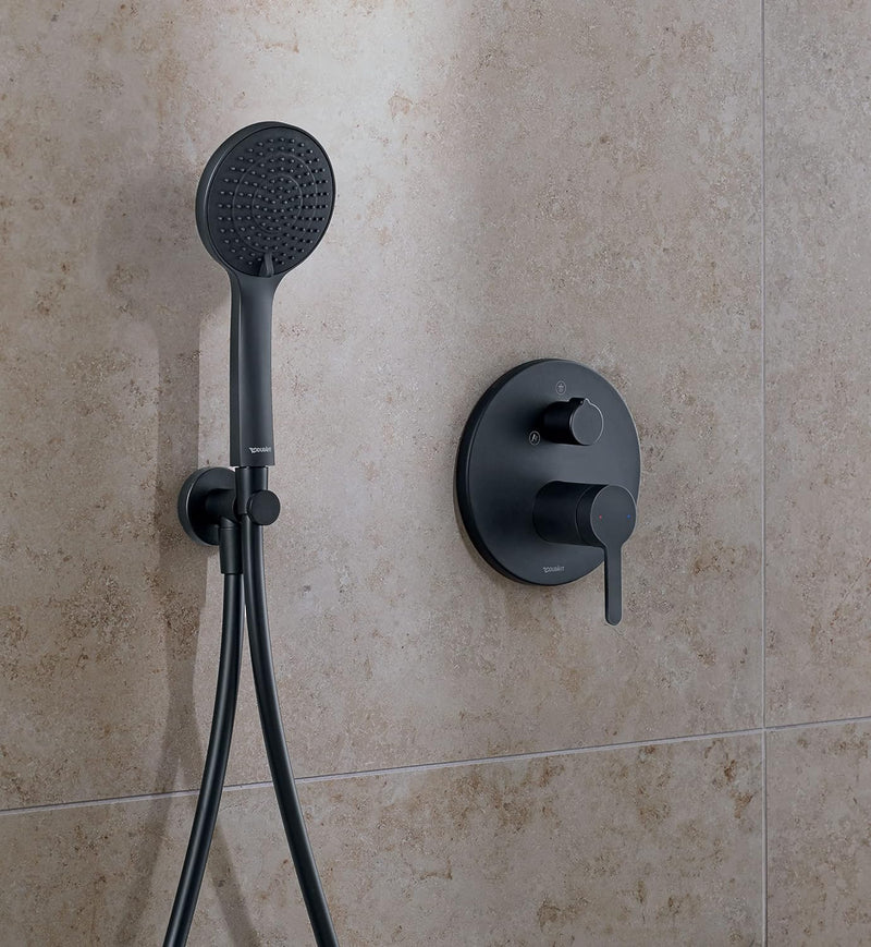 Duravit Universal Duschkopf, Duschbrause mit 3 Strahlarten (Rain, Intense Rain, Soft Rain), Handbrau