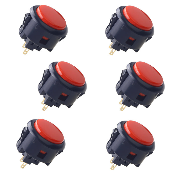 Sanwa 6 Stück OBSF-30 Original Druckknopf 30 mm – für Arcade Jamma Videospiel &amp; Arcade Joystick Spie