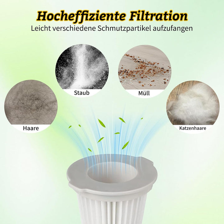 8 Ersatzfilter, kompatibel mit Einhell TE-SV 18 Li
