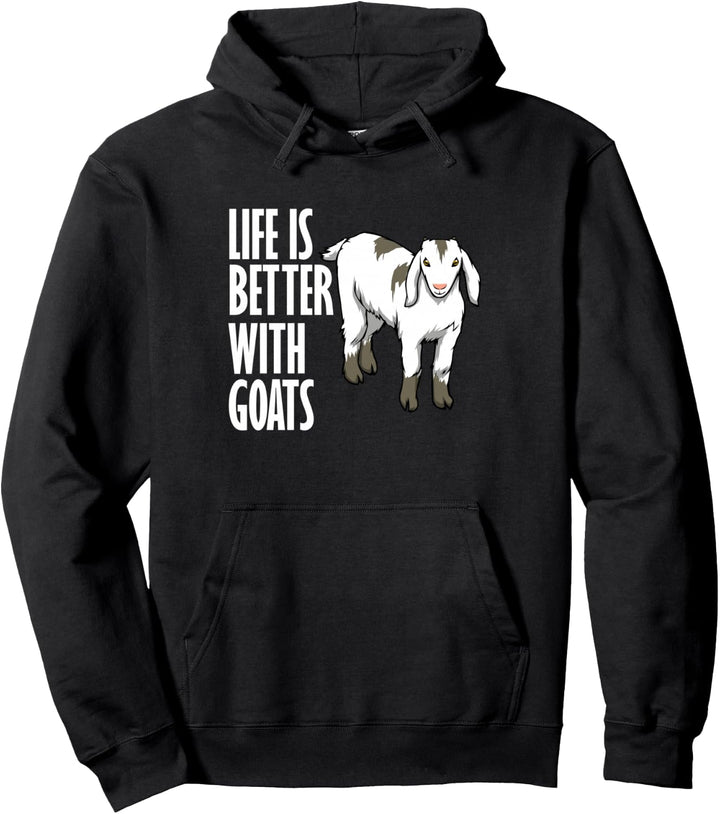 Leben mit Ziegen Ironisches Bauernhoftier Pullover Hoodie