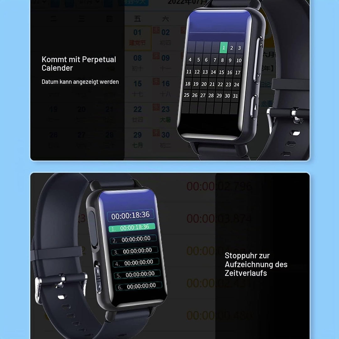 Digitale Voice-Recorder-Uhr, Sprachaktivierter Recorder mit Rauschunterdrückung und Wiedergabe, E-Bo