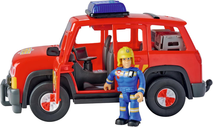 Simba Feuerwehrmann Sam First Responder Fahrzeug, mit Licht, Sound, Kofferraum um Türen zum Öffnen,
