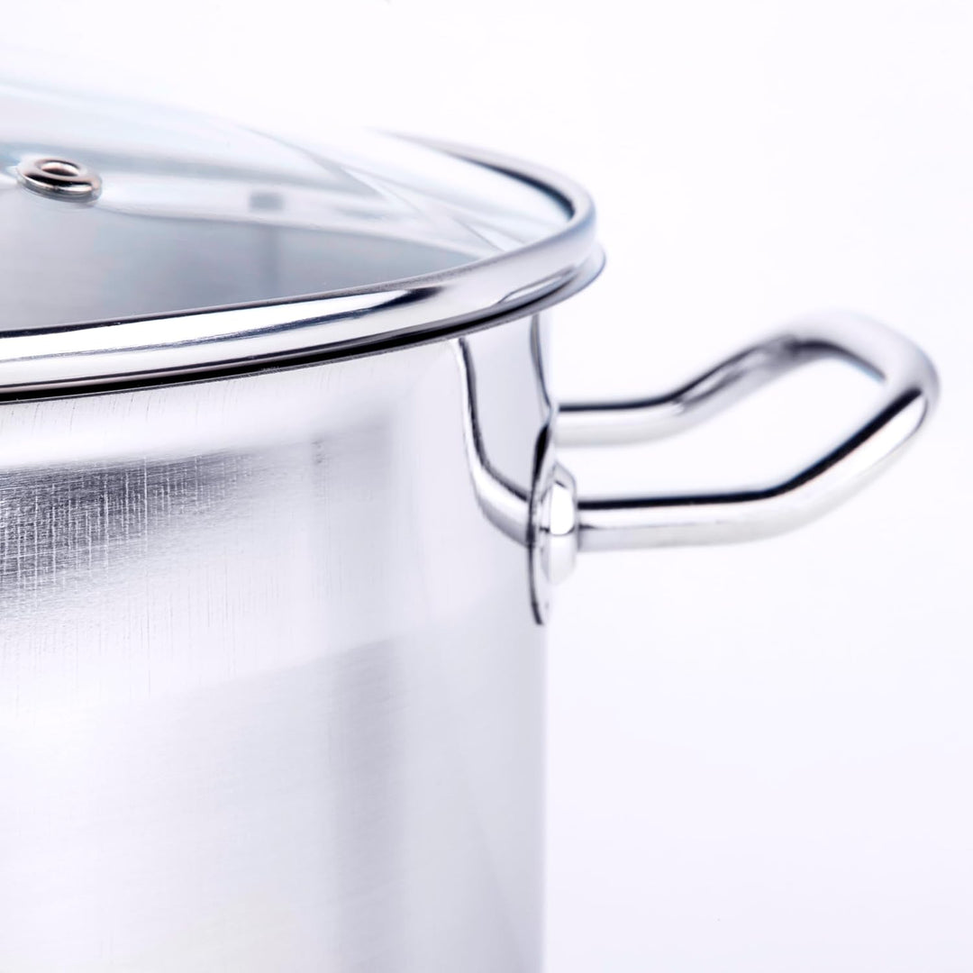 XXL Profi Universalkochtopf Suppentopf Jumbotopf Ø 30x28cm, 20 Liter, ca. 3,5 kg, Silber - für alle