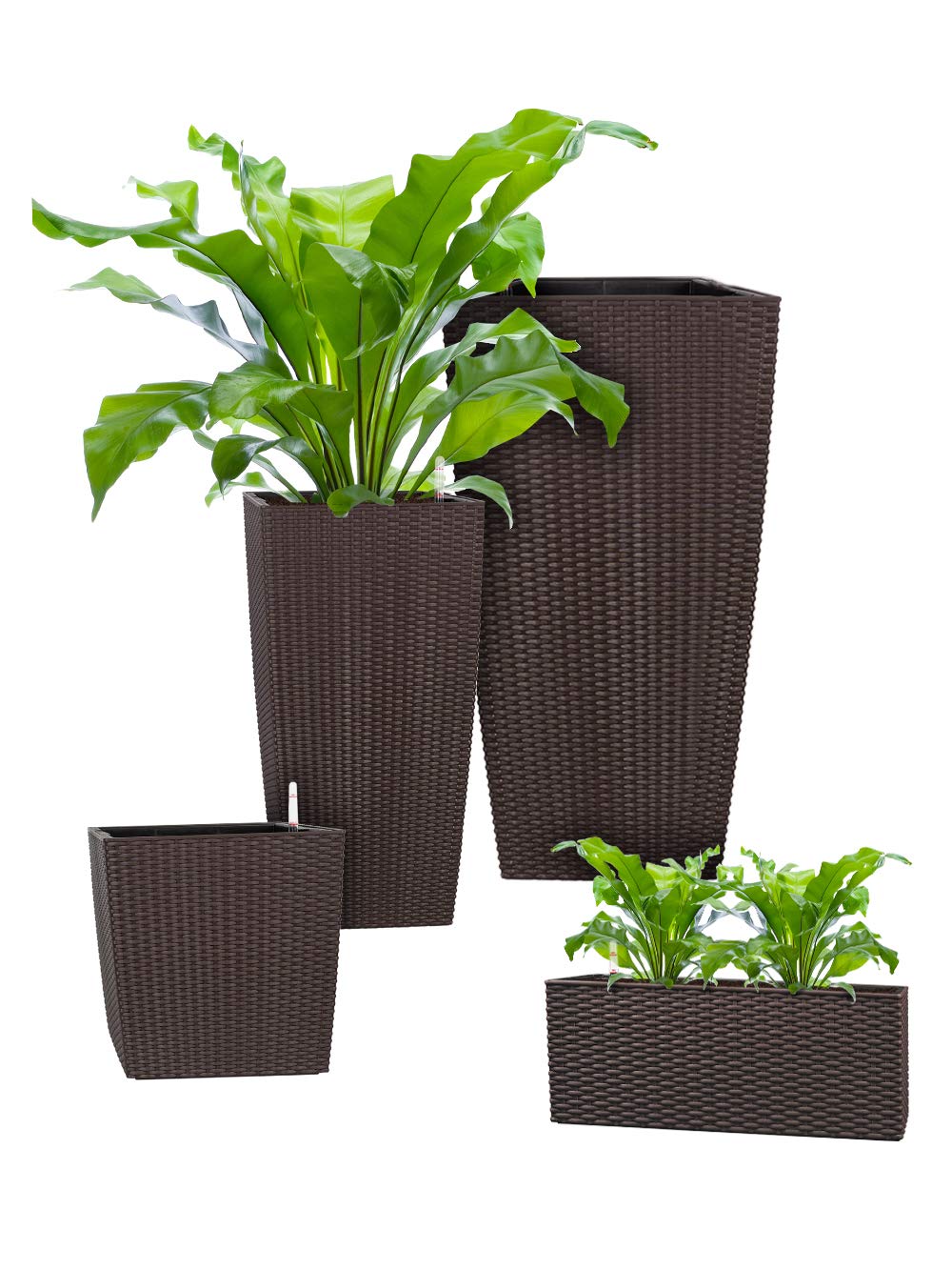 Pflanzwerk® ÖKOSYSTEM Pflanzkübel Square - Blumentöpfe Übertöpfe mit BEWÄSSERUNGSSYSTEM - 75x40x40cm