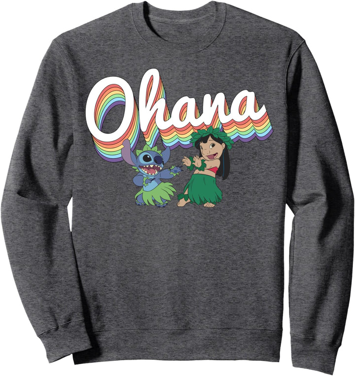 Disney Lilo & Stitch Pride Ohana Rainbow Sweatshirt