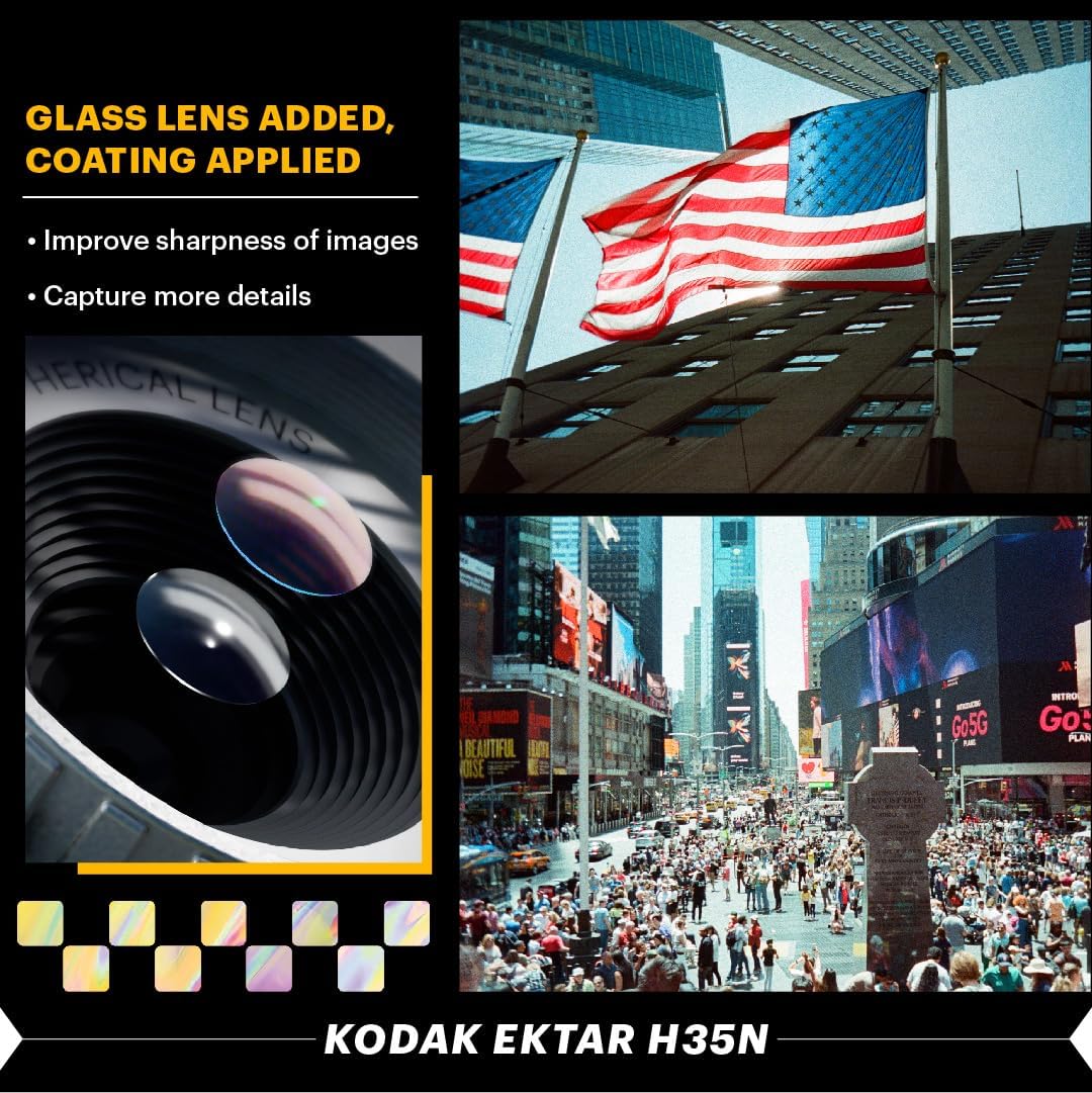 KODAK EKTAR H35N Halbformat-Filmkamera, 35 mm, wiederverwendbar, Bulb-Funktion, Sternfilter, beschic