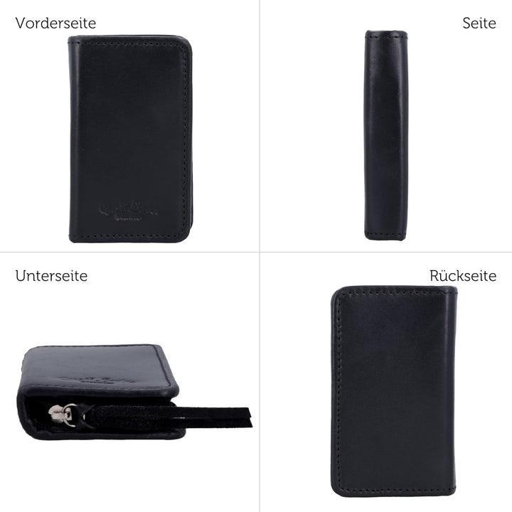 Gusti Leder Maniküre Alizee - Etui Nageletui Nagelpflegeetui Maniküreetui Damen Herren Leder Schwarz