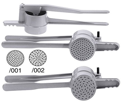 Spätzlepresse aus beschichtetem Aluguss, ergonomisch geformt, hygienisch und lebensmittelgeeignet, f