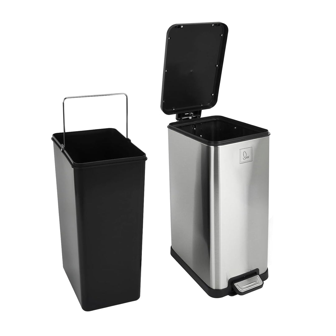 SVITA STM15 Mülleimer Treteimer Tretmülleimer Abfalleimer 15l inkl. Inneneimer Softclose-Deckel Fuss