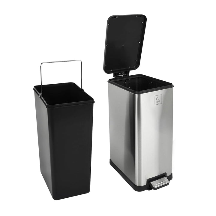 SVITA STM15 Mülleimer Treteimer Tretmülleimer Abfalleimer 15l inkl. Inneneimer Softclose-Deckel Fuss