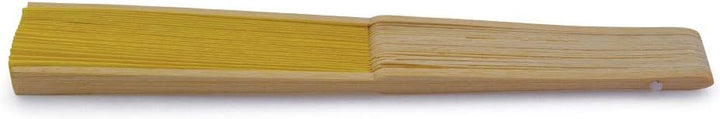 OLILLY Handfächer aus weissem Papier und Bambus für Hochzeiten (Gelb, 50 Handfächer) Gelb 50 Handfäc