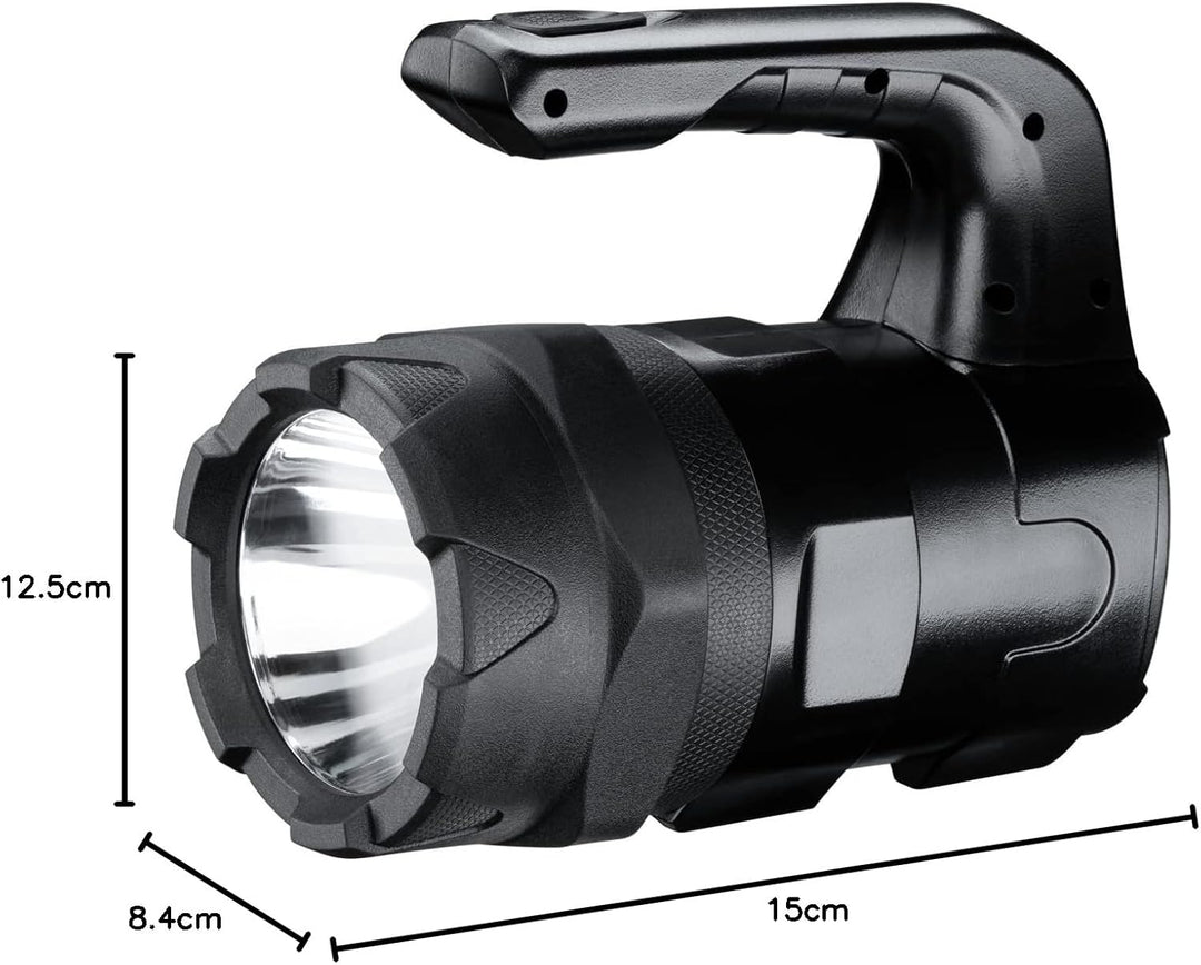 VARTA Taschenlampe LED Laterne inkl. 6x AA Batterien, Indestructible BL20 Pro Arbeitsleuchte, zwei L