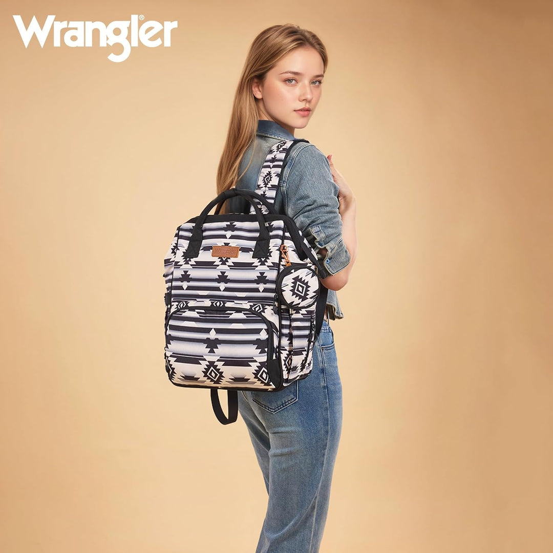 Montana West Wrangler Wickeltasche, Rucksack, Aztekenmuster, Reiserucksack, Geldbörsen, Western-Mult